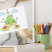 Magnetyczna tablica ozdobna w białej ramie, 70x50 Wallfluent, 8227904
