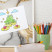 Magnetyczna tablica ozdobna w białej ramie, 80x60 Wallfluent, 8228212