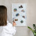 Magnetyczna tablica ozdobna w białej ramie, 60x40 Wallfluent, 8228292