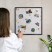 Ozdobna tablica na magnesy w czarnej ramie, 50x50 Wallfluent, 8234468