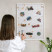 Ozdobna tablica na magnesy w białej ramie, 80x60 Wallfluent, 8234601