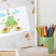 Ozdobna tablica na magnesy w białej ramie, 50x50 Wallfluent, 8234689