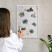 Ozdobna tablica na magnesy w białej ramie, 60x40 Wallfluent, 8234699