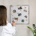 Ozdobna tablica na magnesy w srebrnej ramie, 50x50 Wallfluent, 8234832
