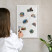 Tablica magnetyczna do salonu w białej ramie, 60x40 Wallfluent, 8235746