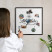 Tablica magnetyczna dekoracyjna w czarnej ramie, 50x50 Wallfluent, 8235879