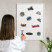 Tablica magnetyczna z nadrukiem w białej ramie, 80x60 Wallfluent, 8238300