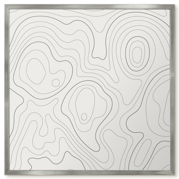 Tablica magnetyczna z nadrukiem w srebrnej ramie, 50x50 Wallfluent, 8238432