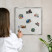 Tablica magnetyczna z nadrukiem w srebrnej ramie, 50x50 Wallfluent, 8238433