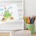 Tablica magnetyczna z nadrukiem w białej ramie, 50x50 Wallfluent, 8238661