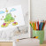 Tablica magnetyczna z nadrukiem w białej ramie, 60x40 Wallfluent, 8238927