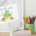 Tablica magnetyczna z nadrukiem w białej ramie, 50x50 Wallfluent, 8238941