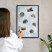 Tablica magnetyczna z nadrukiem w czarnej ramie, 60x40 Wallfluent, 8238944
