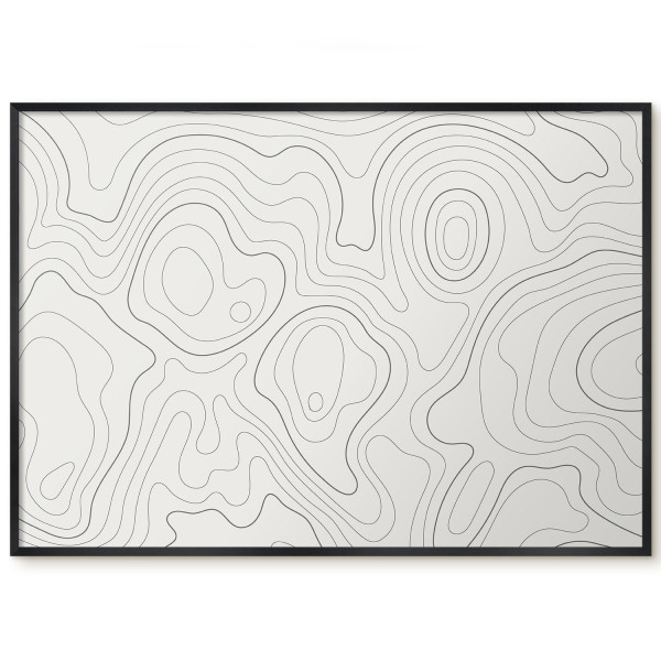 Tablica magnetyczna z nadrukiem w czarnej ramie, 100x70 Wallfluent, 8238984