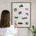 Tablica magnetyczna z nadrukiem w czarnej ramie, 80x60 Wallfluent, 8239096