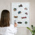 Tablica magnetyczna z nadrukiem w białej ramie, 80x60 Wallfluent, 8239278