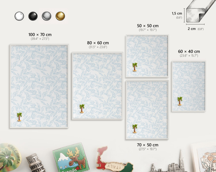 Tablica magnetyczna z nadrukiem w białej ramie, 80x60 Wallfluent, 8239280