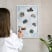 Tablica magnetyczna z nadrukiem w białej ramie, 60x40 Wallfluent, 8239306
