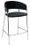 Inny kolor wybarwienia: Krzesło barowe MARGO 65 czarny - welur, podstawa chromowana