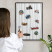 Tablica magnetyczna z nadrukiem w czarnej ramie, 70x50 Wallfluent, 8239453