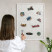 Tablica magnetyczna z nadrukiem w białej ramie, 80x60 Wallfluent, 8239565