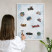 Tablica magnetyczna z nadrukiem w białej ramie, 80x60 Wallfluent, 8239824