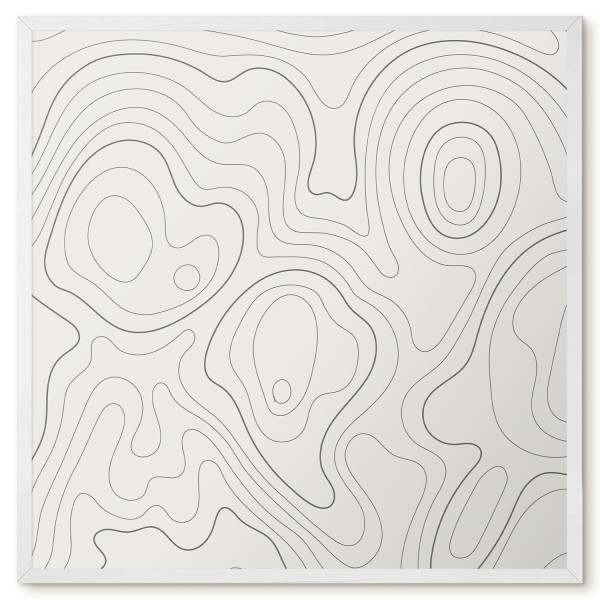 Tablica magnetyczna z nadrukiem w białej ramie, 50x50 Wallfluent, 8239879