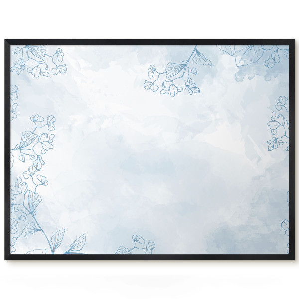 Tablica magnetyczna z nadrukiem w czarnej ramie, 80x60 Wallfluent, 8239942