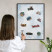 Tablica magnetyczna z nadrukiem w czarnej ramie, 80x60 Wallfluent, 8239943