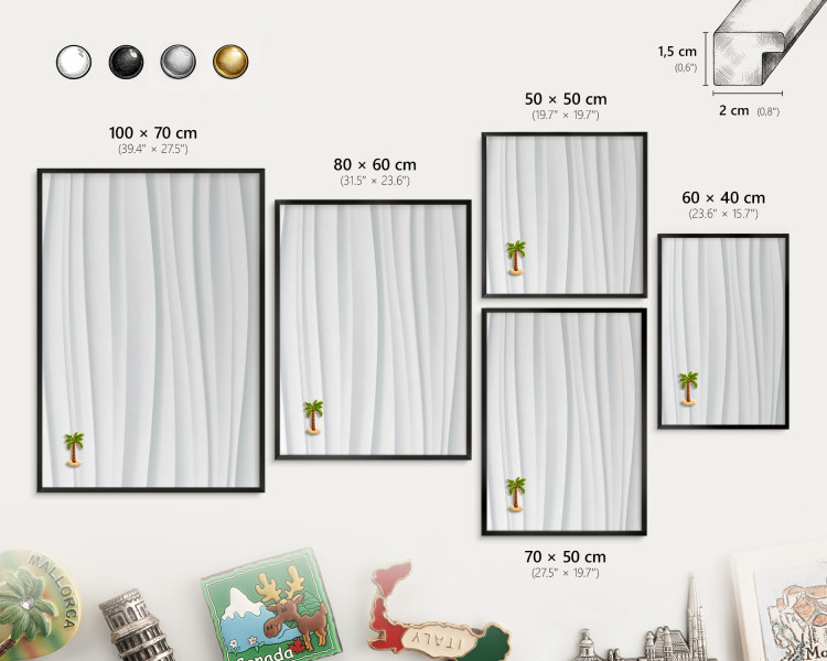 Tablica magnetyczna z nadrukiem w czarnej ramie, 100x70 Wallfluent, 8239952