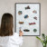 Tablica magnetyczna z nadrukiem w czarnej ramie, 80x60 Wallfluent, 8239999