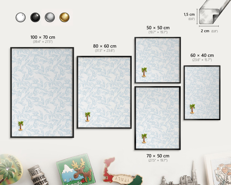Tablica magnetyczna z nadrukiem w czarnej ramie, 80x60 Wallfluent, 8240001