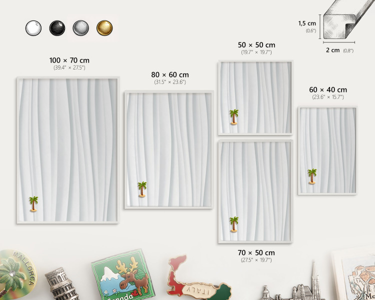 Tablica magnetyczna z nadrukiem w białej ramie, 80x60 Wallfluent, 8240064
