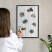 Tablica magnetyczna z nadrukiem w czarnej ramie, 60x40 Wallfluent, 8240083