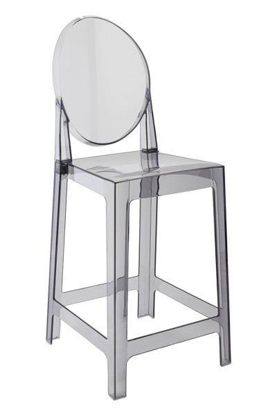 Krzesło barowe VICTORIA 65 cm dymione - poliwęglan, 824009