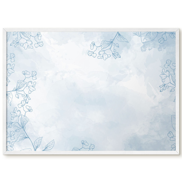 Tablica magnetyczna z nadrukiem w białej ramie, 70x50 Wallfluent, 8240166