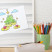 Tablica magnetyczna z nadrukiem w białej ramie, 60x40 Wallfluent, 8240199