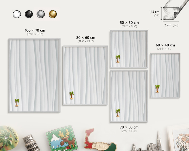 Tablica magnetyczna z nadrukiem w srebrnej ramie, 50x50 Wallfluent, 8240232