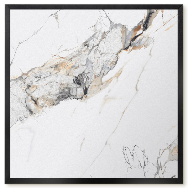 Tablica magnetyczna z nadrukiem w czarnej ramie, 50x50 Wallfluent, 8240264
