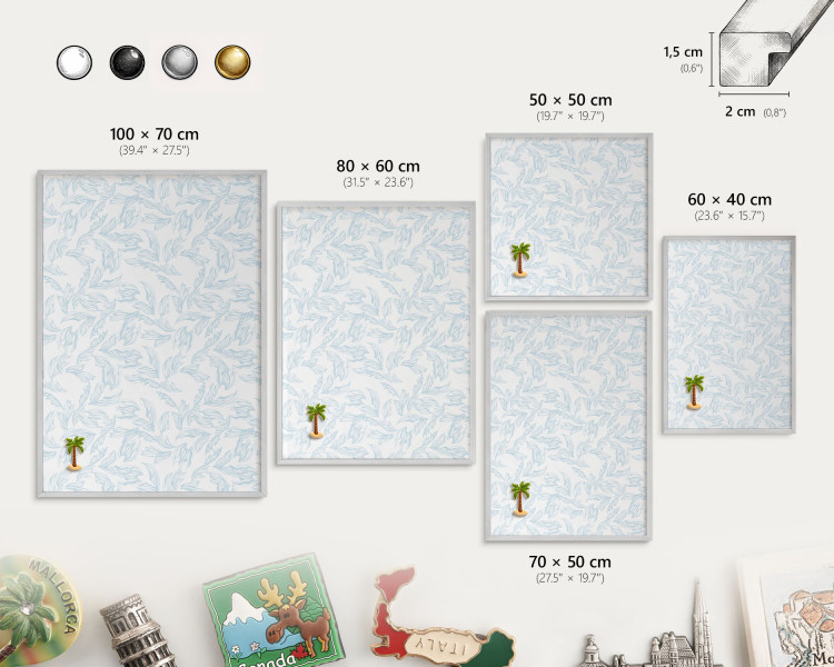 Tablica magnetyczna z nadrukiem w srebrnej ramie, 70x50 Wallfluent, 8240330