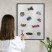 Tablica magnetyczna ozdobna w czarnej ramie, 80x60 Wallfluent, 8240335