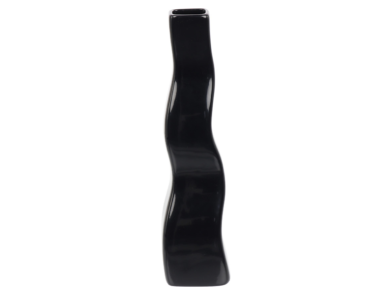 wazon zygzak ceramiczny czarny, 824110