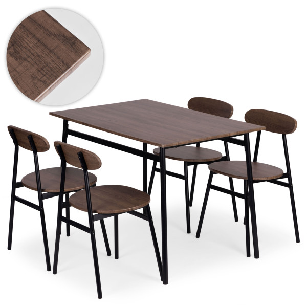 Zestaw Mebli Do Jadalni Kuchni Stół + 4 Krzesła Oslo Modernhome, 8244089