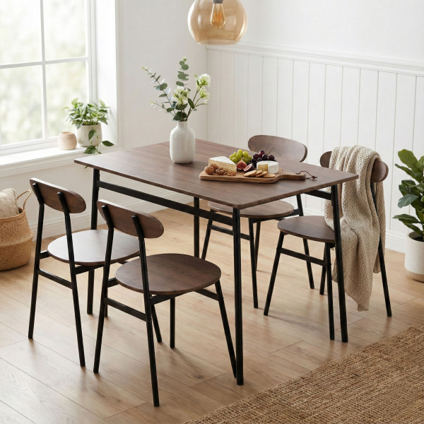 Zestaw Mebli Do Jadalni Kuchni Stół + 4 Krzesła Oslo Modernhome, 8244090