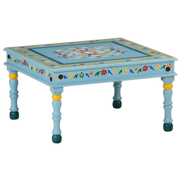 Stolik kawowy turkusowy 54 x 54 x 30 cm Drewno vidaXL, 8244508