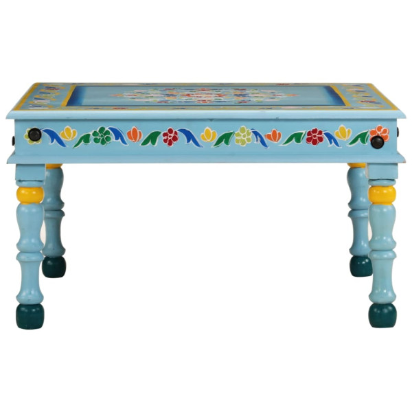 Stolik kawowy turkusowy 54 x 54 x 30 cm Drewno vidaXL, 8244509