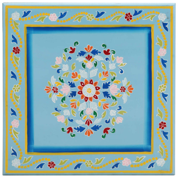 Stolik kawowy turkusowy 54 x 54 x 30 cm Drewno vidaXL, 8244510