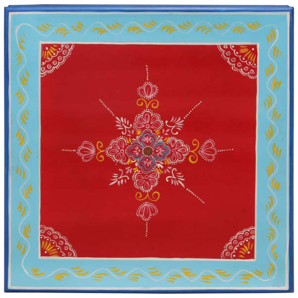Stolik kawowy Czerwony 54 x 54 x 30 cm Drewno vidaXL, 8244572