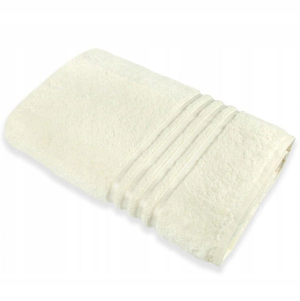 Ręcznik Bawełniany Frotte 50x90cm biały ozdobiony tasiemką, 825382
