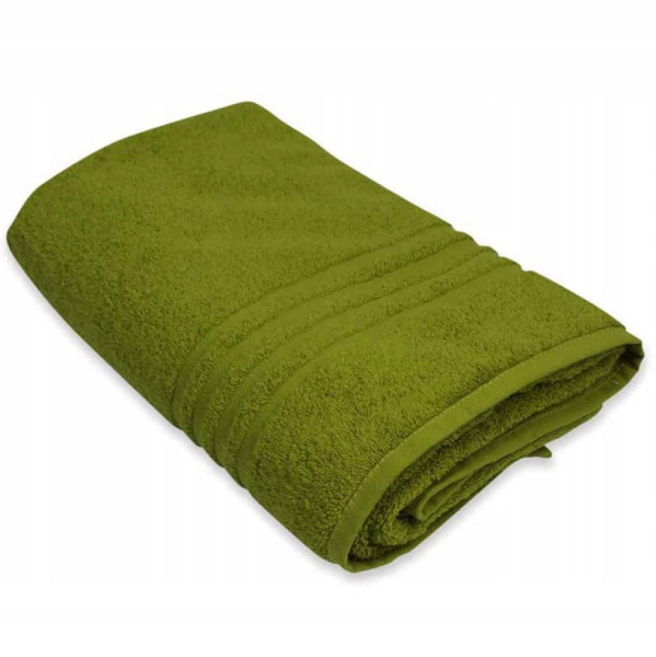 Ręcznik Bawełniany Frotte 50x90cm zielony ozdobiony tasiemką, 825430